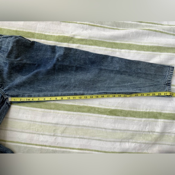 Vintage Space Legs High-Waisted Pleated Blue Denim Jeans - Picture 6 of 9